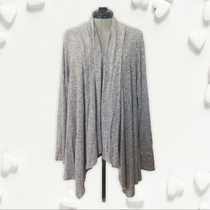 Bobeau plus size drape front cozy cardigan